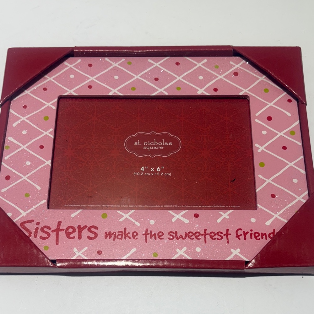 St. Nicholas Square Red and Pink Picture Frame